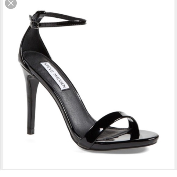 steve madden black heels with ankle strap